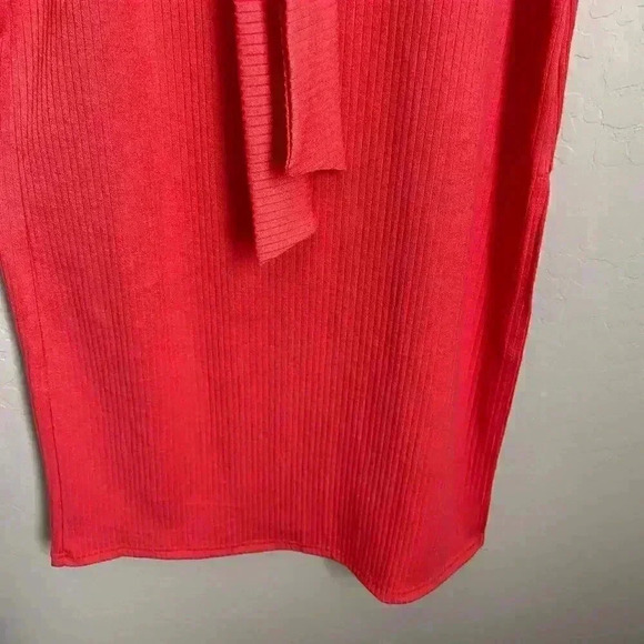 GOOD LUCK GEM Ribbed Tie Waist Slit Midi Dress - Picture 6 of 12